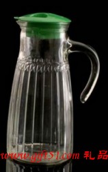 廣州玻璃心雨女人壺,冷水壺定做