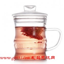 高硼硅環保玻璃杯定制 辦公禮品