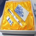青花瓷筆U盤名片夾三件套裝定制 商務禮品廣告促銷禮品印LOGO