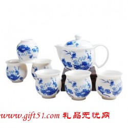 青花瓷雙層杯茶具套裝定制