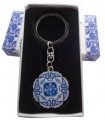 金屬青花瓷鑰匙扣 鑰匙扣定制 廣告促銷品