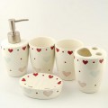 愛心陶瓷衛浴五件套/衛浴用品套件