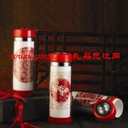 中國元素紅色剪紙杯|剪紙保溫杯