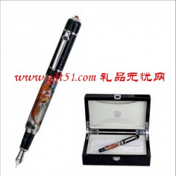 虎王18K內畫紀念金筆