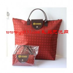 防水提花布折疊購物袋/環保布袋