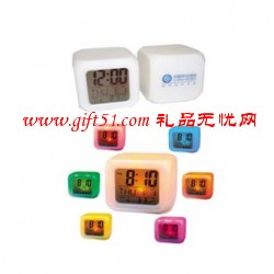七彩萬年歷變色鬧鐘