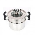 鉑金雙層復底加厚蒸鍋